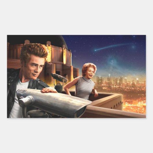 Stargazers Rechthoekige Sticker (Voorkant)