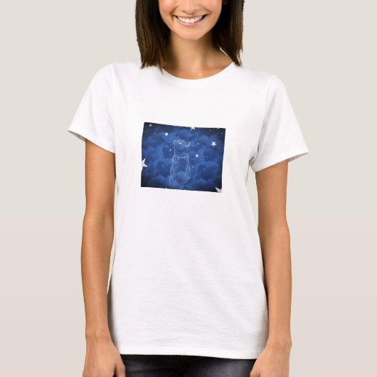 Stargazing kat, shirt voor vrouwen (Voorkant)