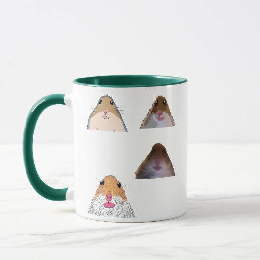 Staring Hamster Funny Meme Mug Memes Set (Gauche)