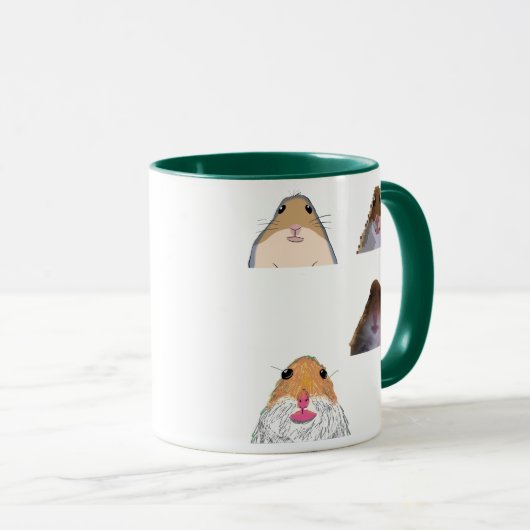 Staring Hamster Funny Meme Mug Memes Set (Devant droit)