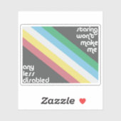 Staring ne me rendra pas moins handicapé Sticker (Feuille)