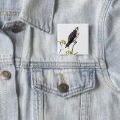 Staring Osprey Vierkante Button 5,1 Cm (In situ)