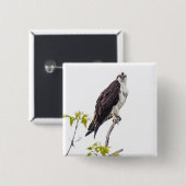 Staring Osprey Vierkante Button 5,1 Cm (Voorkant /achterkant)