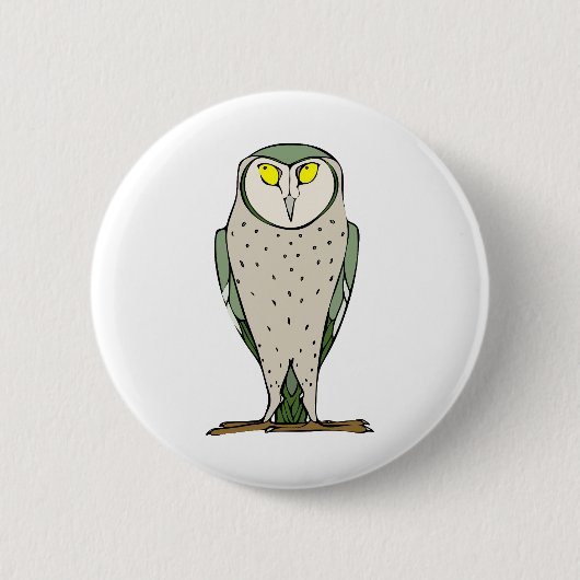 Staring Uil Ronde Button 5,7 Cm (Voorkant)