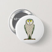 Staring Uil Ronde Button 5,7 Cm (Voorkant /achterkant)