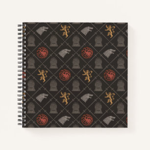 Stark, lannister, Targaryen, ijzertroonpatroon Notitieboek