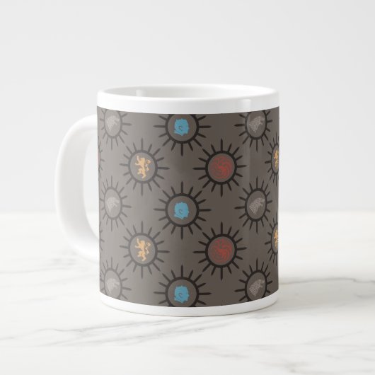 Stark, Lannister, Targaryen, Night King Pattern Extra Grote Beker (Voorkant links)