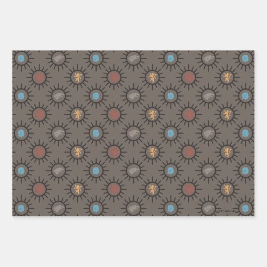 Stark, Lannister, Targaryen, Night King Pattern Inpakpapier Vel (Voorkant 3)