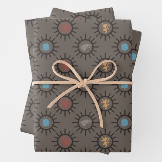 Stark, Lannister, Targaryen, Night King Pattern Inpakpapier Vel (In situ)