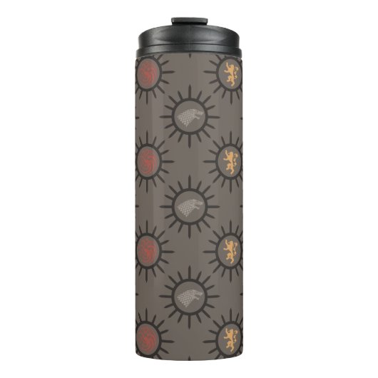 Stark, Lannister, Targaryen, Night King Pattern Thermosbeker (Voorkant)