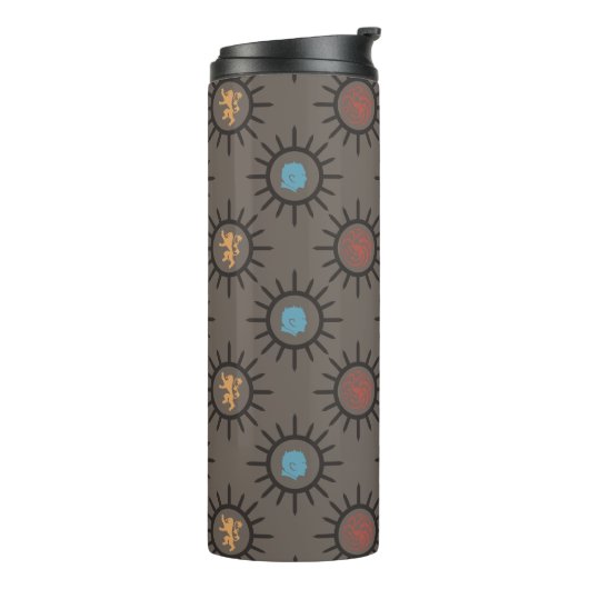 Stark, Lannister, Targaryen, Night King Pattern Thermosbeker (Gedraaid links)