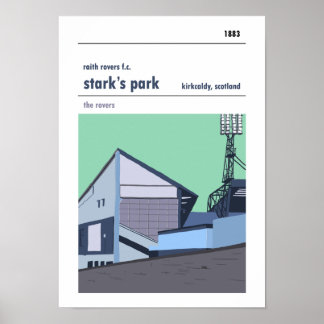 Starks Park, Kirkcaldy. Hoofdstandaard afdrukken. Poster