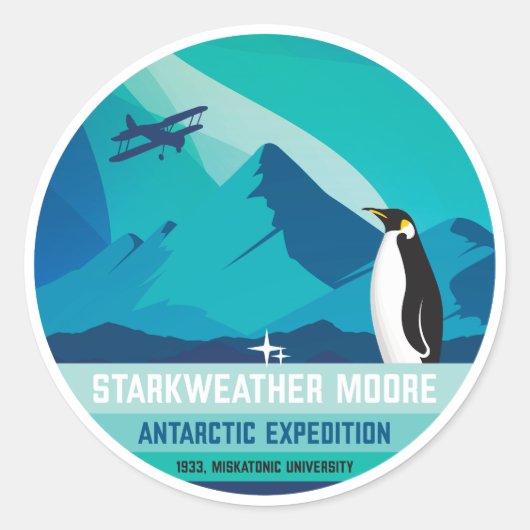 Starkweather-Moore Antarctic Expedition Ronde Sticker (Voorkant)