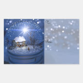 Starlight Globe Étiquettes cadeaux de Noël (Devant)