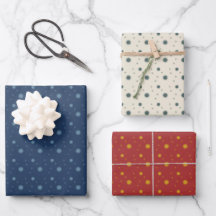 Starlight in drie kleuren inpakpapier set van 3