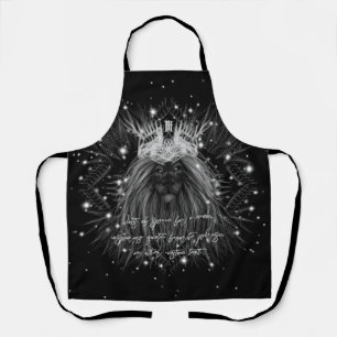 Starlight-leeuw met Crown Monogram-citaat Schort