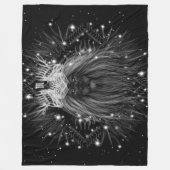 Starlight-leeuw met kroonmonogram fleece deken (Voorkant)