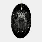 Starlight-leeuw met kroonmonogram keramisch ornament (Rechts)