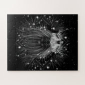 Starlight-leeuw met kroonmonogram legpuzzel (Horizontaal)