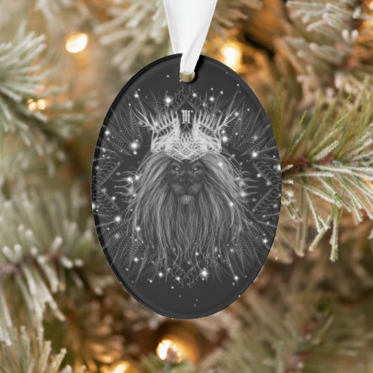 Starlight-leeuw met kroonmonogram ornament (Boom)