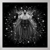 Starlight-leeuw met kroonmonogram poster (Voorkant)