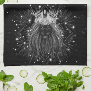 Starlight-leeuw met kroonmonogram theedoek