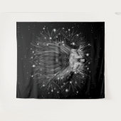 Starlight-leeuw met kroonmonogram wandkleed (Voorkant (horizontaal))