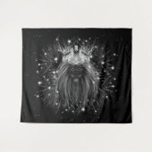 Starlight-leeuw met kroonmonogram wandkleed (Voorkant (horizontaal))