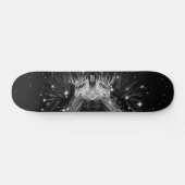 Starlight-leeuw met kroonmonogram zwart skateboard (Horizontaal)