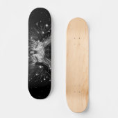Starlight-leeuw met kroonmonogram zwart skateboard (Voorkant)