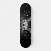 Starlight-leeuw met kroonmonogram zwart skateboard (Voorkant)