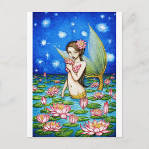 Starlight Lily Mermaid Briefkaart