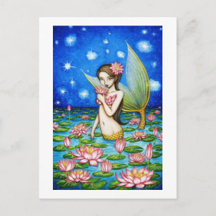 Starlight Lily Mermaid Briefkaart