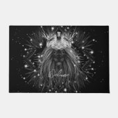 Starlight Lion met Crown Monogram Welkom Deurmat (Voorkant)