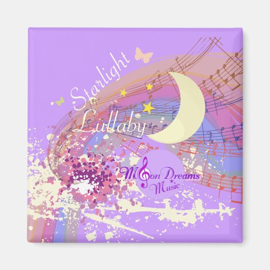 Starlight Lullaby Colorsplash Square Magnet Magneet (Voorkant)