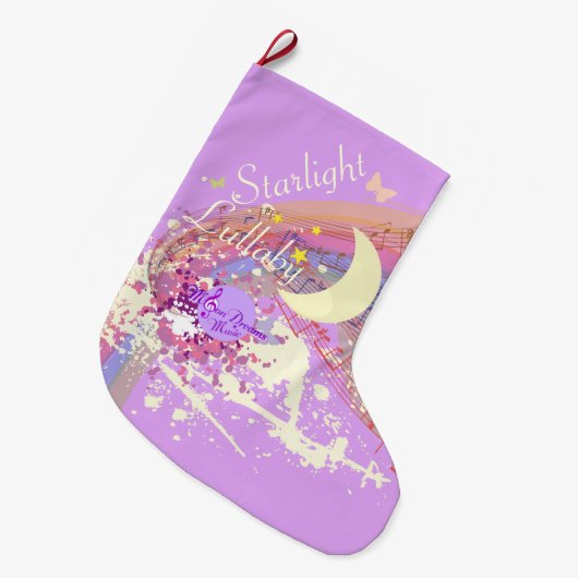 Starlight Lullaby Kerstmis stoppen Grote Kerstsok (Voorkant (Hangend))