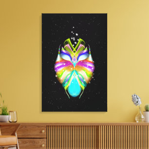 Starlight Oracle Owl Canvas Afdruk