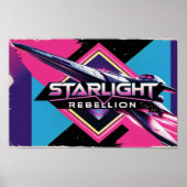 Starlight Rebellion Retro Pop Cultuur Poster 80s- (Voorkant)