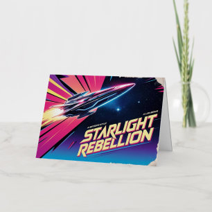 Starlight Rebellion Retro Pop Cultuur Poster 80s- Folie Wenskaart