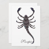 Starlight Scorpio-uitnodigingen Kaart (Voorkant / Achterkant)
