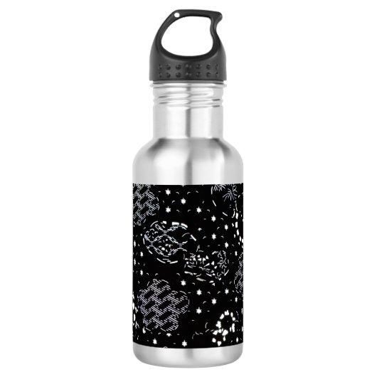 Starlight Silkscreen flask design Waterfles (Voorkant)
