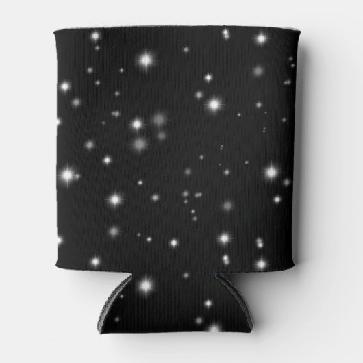Starlight Sparkles Black en White Stars Blikjeskoeler (Voorkant)