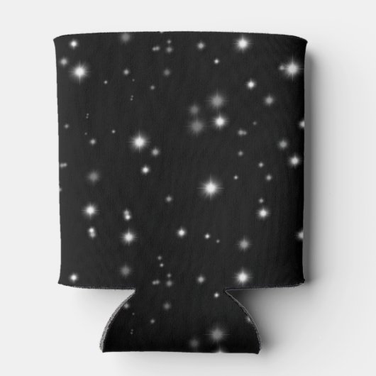 Starlight Sparkles Black en White Stars Blikjeskoeler (Achterkant)