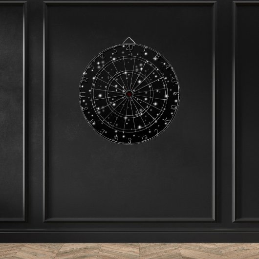 Starlight Sparkles Black en White Stars Dartbord