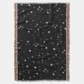 Starlight Sparkles Black en White Stars Deken (Voorkant Verticaal)