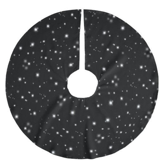 Starlight Sparkles Black en White Stars Kerstboom Rok (Voorkant)