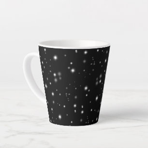 Starlight Sparkles Black en White Stars Latte Mok