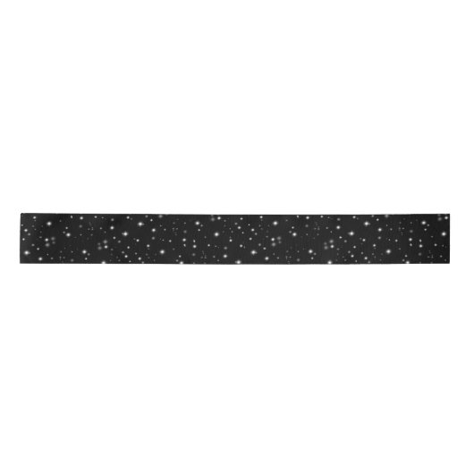 Starlight Sparkles Black en White Stars Lint (Voorkant)