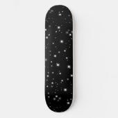 Starlight Sparkles Black en White Stars Skateboard (Voorkant)