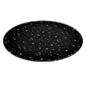 Starlight Sparkles Black en White Stars Snijplank (Hoek)